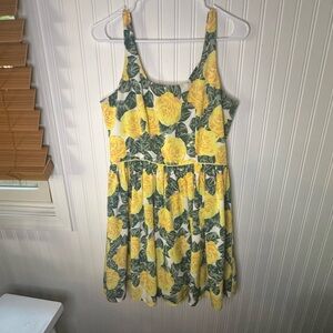 Charlotte Russe Yellow and Green Floral Dress